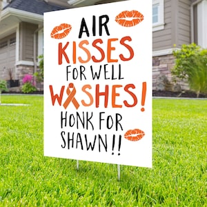 Well wishes sign, Cancer survivor, Digital file only, yard sign, car parade, quarantine party, Cancer survivor, Get well yard sign