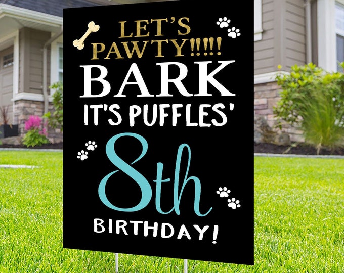 Happy birthday Yard Sign design, Honk outdoor sign, Pet Birthday, Dog Birthday Yard Sign, Happy Birthday Sign, Dog party, Digital file only