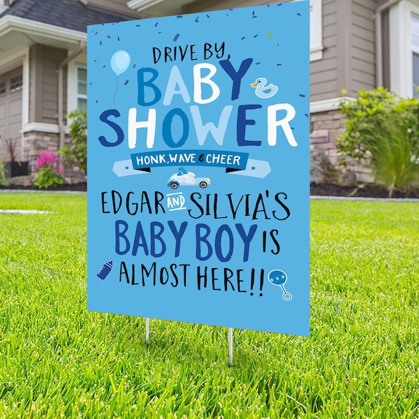 Drive by Baby Shower Yard Sign Etsy