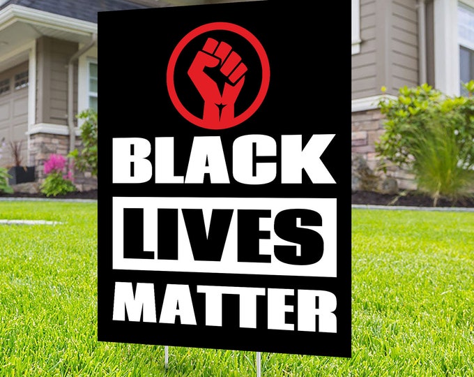 Black lives matter yard sign design, Digital file only, No Hate sign, Black rights, human rights, Kindness sign, Black lives matter, Poster