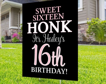 Happy birthday Yard Sign,  Digital file only, Honk outdoor sign, Quarantine Birthday, Birthday Yard Sign, Happy Birthday Sign, Yard sign