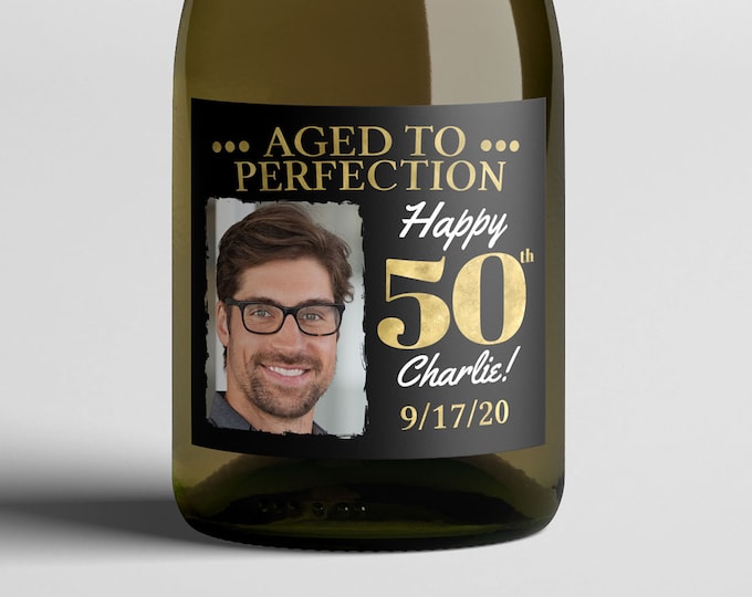 Any Age, digital wine labels, Aged to perfection, Cheers and beers, birthday, 30th, 40th, 50th, 60th, 70th, printable file only, milestone