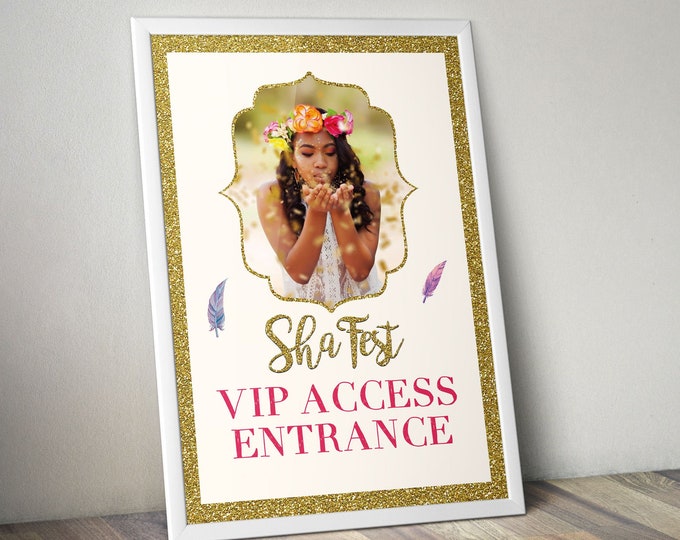 Welcome sign, BOHO, Digital file only, Teepee, Birthday party decor, Music festival, poster, sign, party poster, party sign, Boho party