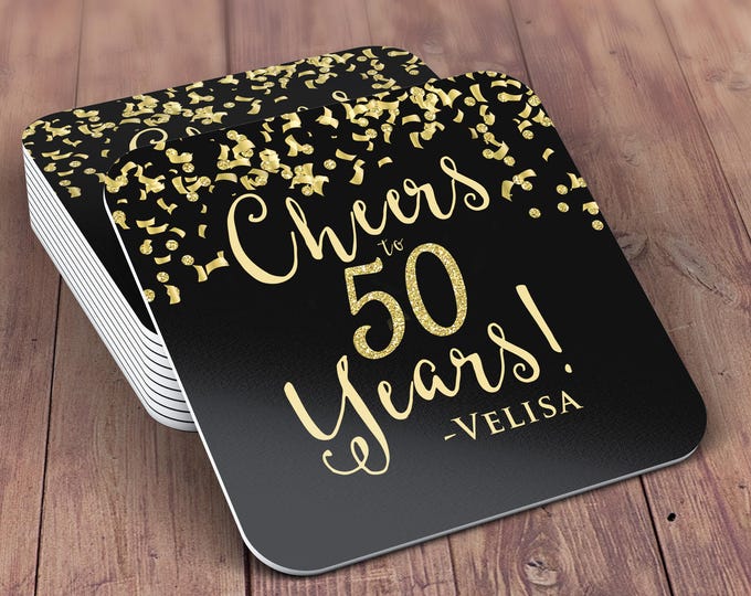 Digital logo file, Cheers invitation, 21st, 30th, 40th, 50th, 60th, 70th, Surprise Birthday Party, adult birthday, confetti and glitter