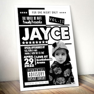 Hip Hop theme  poster, Hip Hop Birthday sign, rockstar, baby shower, rock star party, rock n roll, pop star, hip hop, Digital file