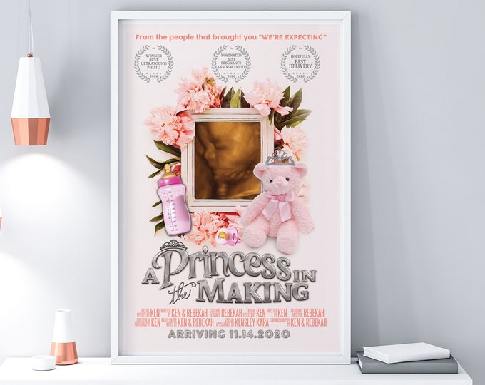 Baby shower gift, Customized movie Poster, Digital file only, Personalized Poster, new baby gift, Nursery art, Holiday gift
