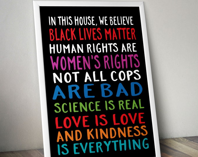 Black lives matter yard sign design, Digital file only, No Hate sign, Black rights, human rights, Love thy neighbor, Kindness is everything