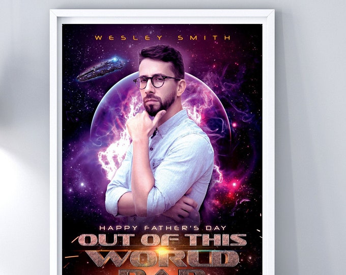 Customized  movie Poster, Digital file only, Personalized Poster, Custom Art Prints, Father's Day gift, Christmas gift, Unique Gift, gift