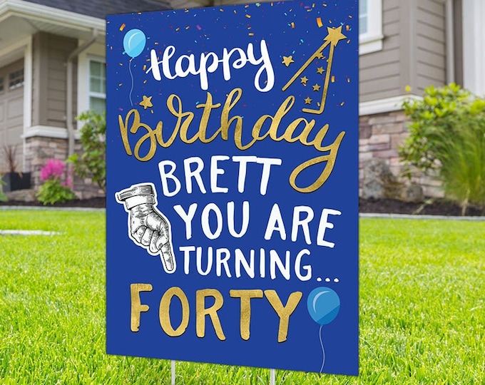 Any age, birthday yard sign design, Digital file only, social distancing drive-by birthday party, car birthday parade quarantine party