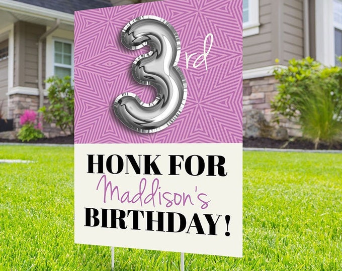 Any Age, Drive by birthday parade, Digital file only, yard sign, drive-by birthday party, car birthday parade, quarantine party