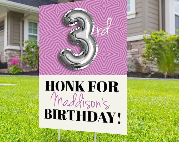 Any Age, Drive by birthday parade, Digital file only, yard sign, drive-by birthday party, car birthday parade, quarantine party