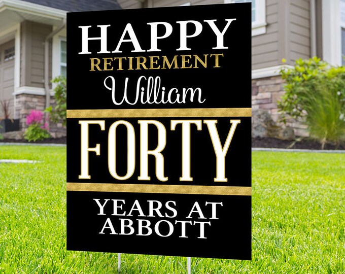 Retirement yard sign design, Digital file only, yard sign, retirement party gift, quarantine party, retirement party, sign
