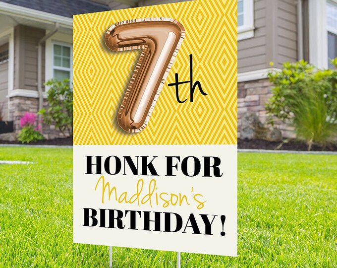 Any Age, Drive by birthday parade, Digital file only, yard sign, drive-by birthday party, car birthday parade, quarantine party