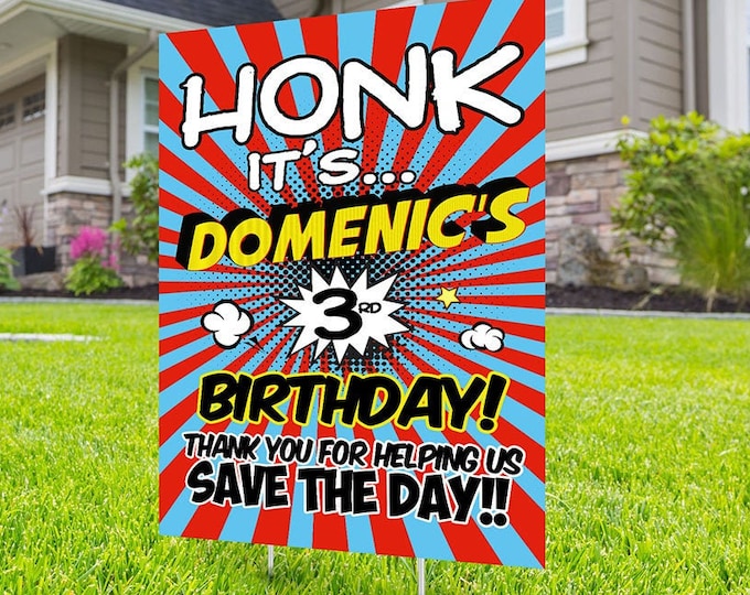 Happy birthday Yard Sign , Digital file only, Honk outdoor sign , Quarantine Birthday , Birthday Yard Sign, Happy Birthday Sign, Yard sign