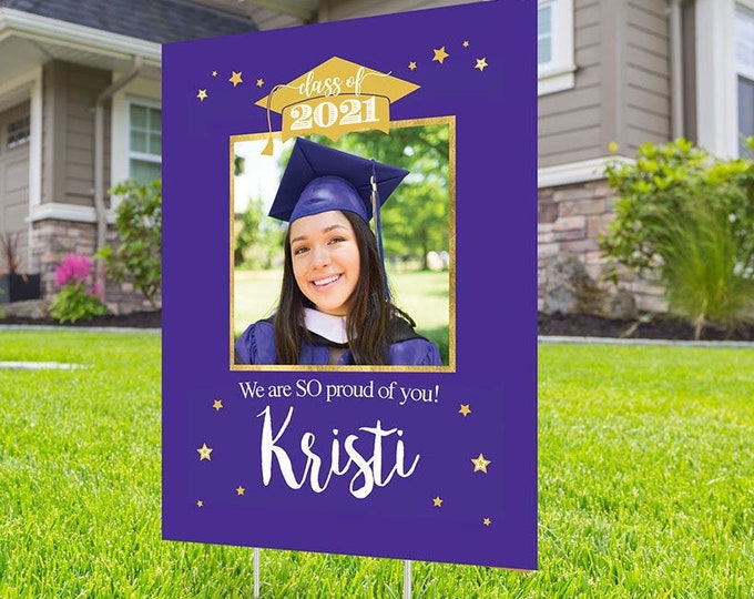 Class of 2022 Graduation, Digital file only, Photo Yard Sign design,High School Senior, Welcome Sign Congrats, Graduation lawn sign