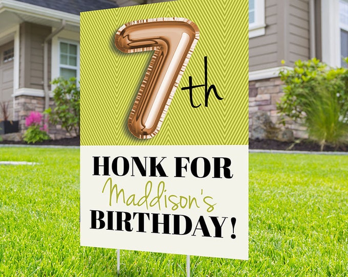 Any Age, Drive by birthday parade, Digital file only, yard sign, drive-by birthday party, car birthday parade,