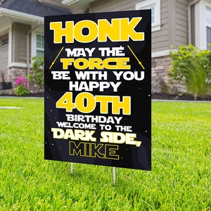 Any Age, Happy birthday Yard Sign, Digital file only, Honk sign, Quarantine Birthday, Birthday Yard Sign, Happy Birthday Sign, lawn sign
