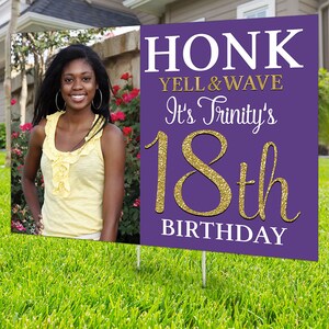Happy birthday Yard Sign, Digital file only, Honk outdoor sign, Quarantine Birthday ,  Birthday Yard Sign, Happy Birthday Sign, Yard sign