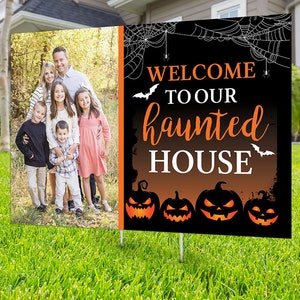 Halloween yard sign design, digital file only, Happy Halloween sign, Party Lawn Decorations, Trick or treat, Halloween Holiday sign