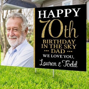 Yard sign, Funeral sign design, Digital file only, memorial sign, happy heavenly birthday, in memory of sign, Memorial birthday sign