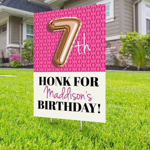 Any Age, Drive by birthday parade, Digital file only, yard sign, drive-by birthday party, car birthday parade,