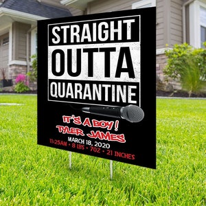 New Baby Yard Sign - Yard Stork Sign, archivo digital solamente, Baby Birth Announcement Signs, It's a Girl, It's a Boy, Hip hop, yard sign