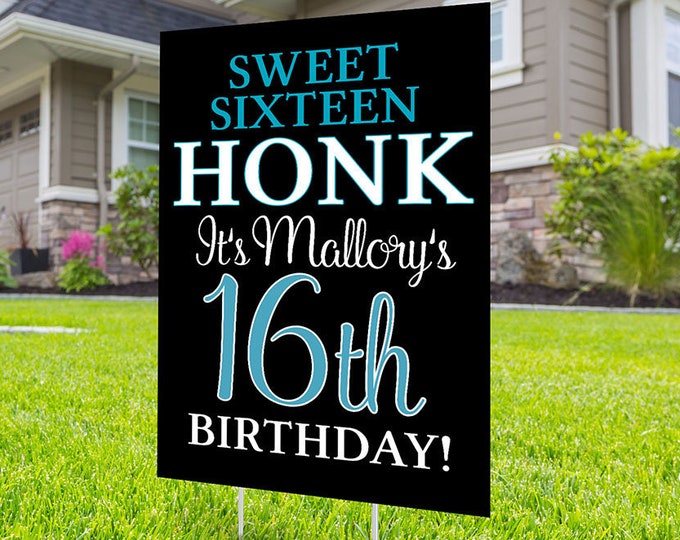 Happy birthday lawn Sign,  Digital file only, Honk outdoor sign, Quarantine Birthday, Birthday Yard Sign, Happy Birthday Sign, Yard sign