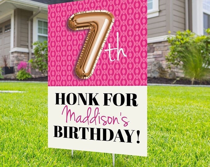 Any Age, Drive by birthday parade, Digital file only, yard sign, drive-by birthday party, car birthday parade,