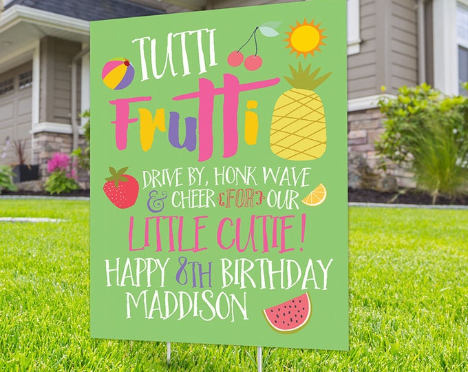 Drive by birthday parade, Digital file only, yard sign, social distancing drive-by birthday party, car birthday parade quarantine party