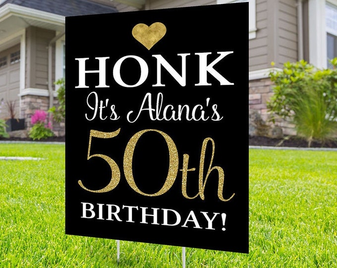 Happy birthday yard sign design, Digital file only, Honk outdoor sign, Quarantine Birthday, Birthday Yard Sign, Happy Birthday Sign