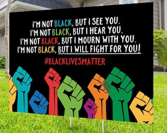 Black lives matter yard sign design, Digital file only, No Hate sign, Black rights, human rights, Kindness sign, Black lives matter, Poster