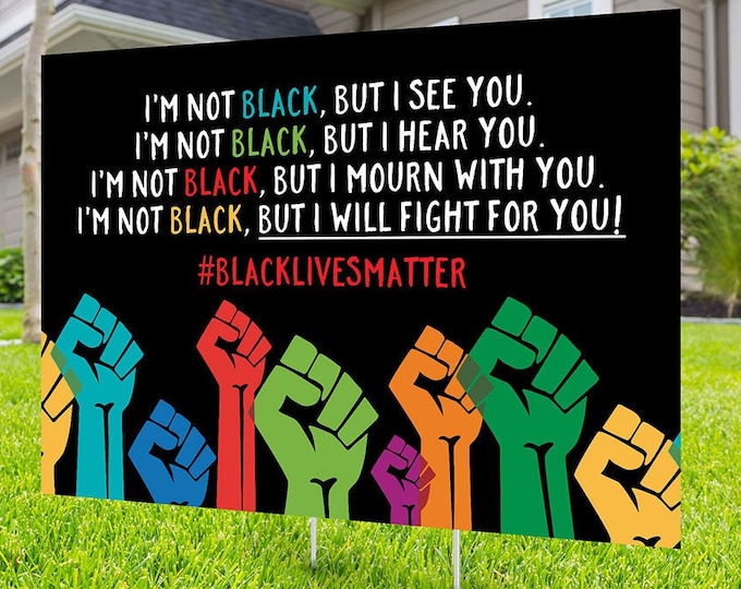 Black lives matter yard sign design, Digital file only, No Hate sign, Black rights, human rights, Kindness sign, Black lives matter, Poster