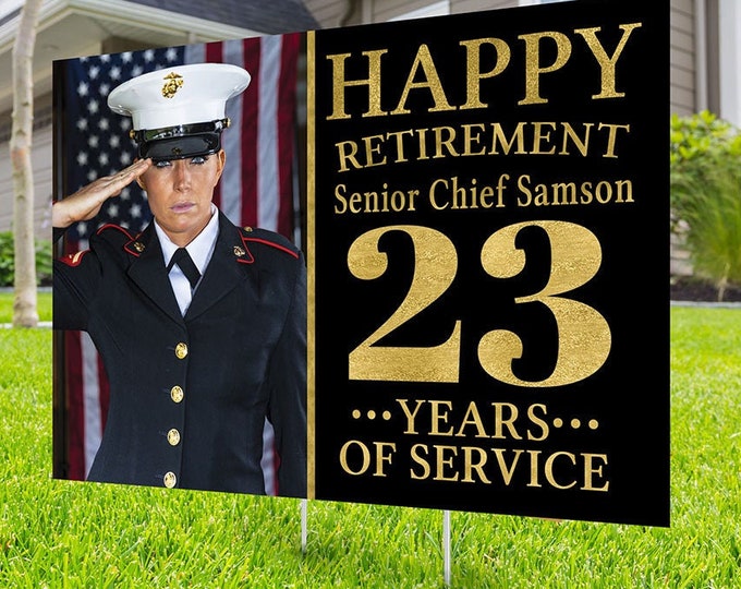 Air Force, Navy, Army, Marine, Digital file only, Retirement yard sign design,  yard sign, retirement party gift, retirement party,