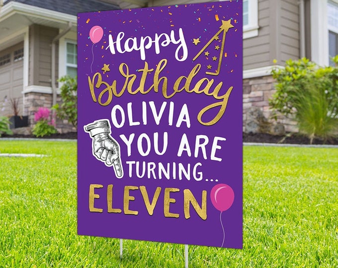 Any age, birthday yard sign design, Digital file only, social distancing drive-by birthday party, car birthday parade quarantine party