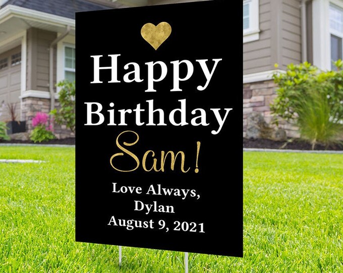 Happy birthday Yard Sign design, Digital file only, Honk outdoor sign, Anniversary sign , Birthday Yard Sign, Happy Birthday Sign,