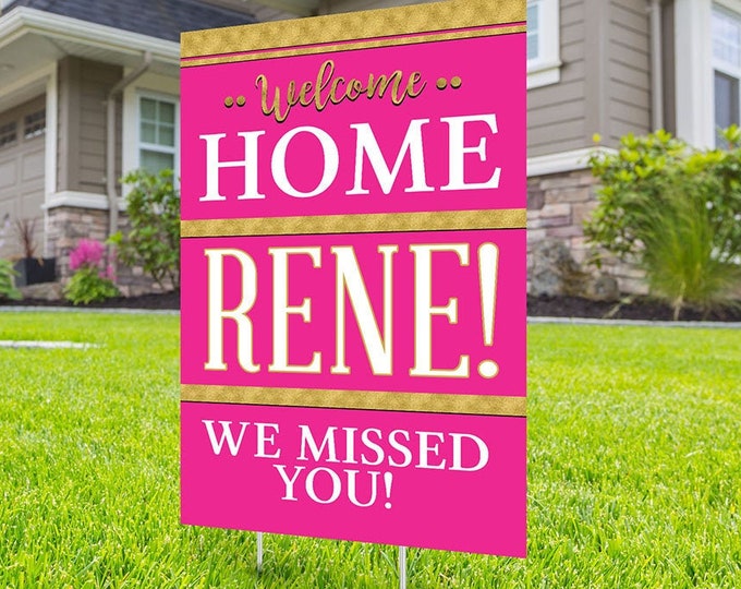 Welcome home yard sign design, Digital file only,  Air Force, Navy, Army, Marine, gift, Retirement party, going away party, welcome home