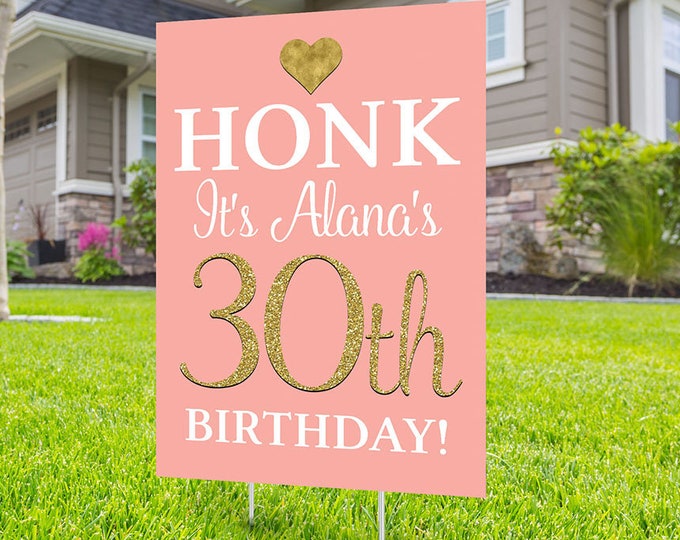 Happy birthday yard sign design, Digital file only, Honk outdoor sign, Quarantine Birthday, Birthday Yard Sign, Happy Birthday Sign