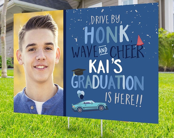 Class of 2022 Graduation, Digital file only, Photo Yard Sign design,High School Senior, Welcome Sign Congrats, Graduation lawn sign