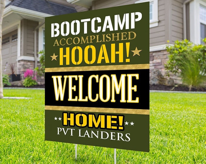 Army, Bootcamp, Digital file only, Retirement yard sign design,  yard sign, retirement party gift, retirement party, welcome home