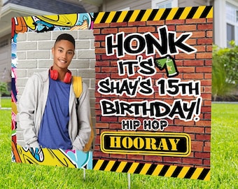 Happy birthday Yard Sign, Honk outdoor sign, Quarantine Birthday , Digital file only, Birthday Yard Sign, Happy Birthday Sign, Yard sign