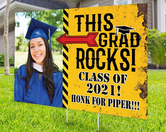 Class of 2022 Graduation, Digital file only, Photo Yard Sign design,High School Senior, Welcome Sign Congrats, Graduation lawn sign
