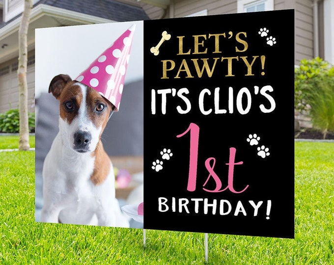 Happy birthday Yard Sign design, Honk outdoor sign, Pet Birthday, Dog Birthday Yard Sign, Happy Birthday Sign, Dog party, Digital file only