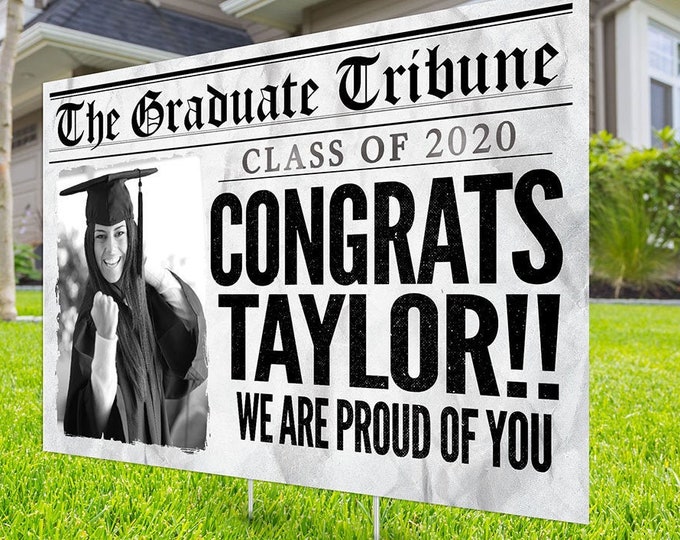 Class of 2022 Graduation, Digital file only, Photo Yard Sign design,High School Senior, Welcome Sign Congrats, Graduation lawn sign