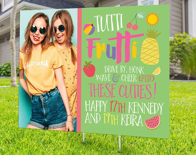 Drive by birthday parade, Digital file only, yard sign, social distancing drive-by birthday party, car birthday parade quarantine party