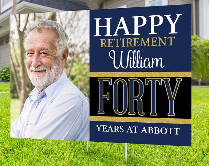 Retirement yard sign design, Digital file only, yard sign, retirement party gift, quarantine party, retirement party, sign