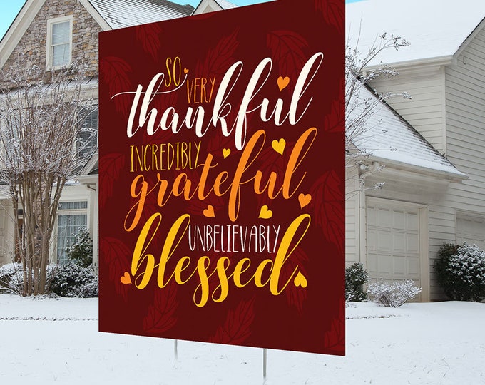 Thanksgiving yard sign design, digital file only, Happy Thanksgiving sign, Party Lawn Decorations, Holiday, Thanksgiving outdoor decoration