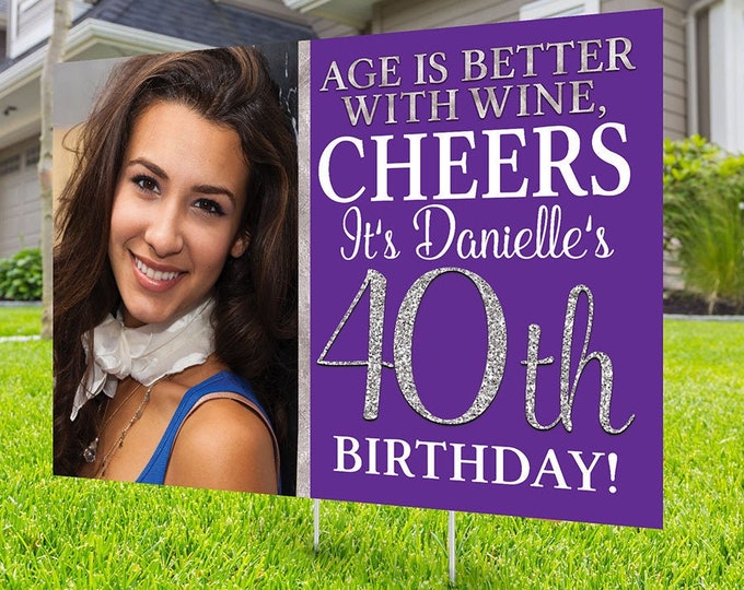 Happy birthday Yard Sign, Digital file only, Honk outdoor sign, Birthday lawn sign, Birthday Yard Sign, Happy Birthday Sign, Yard sign, wine