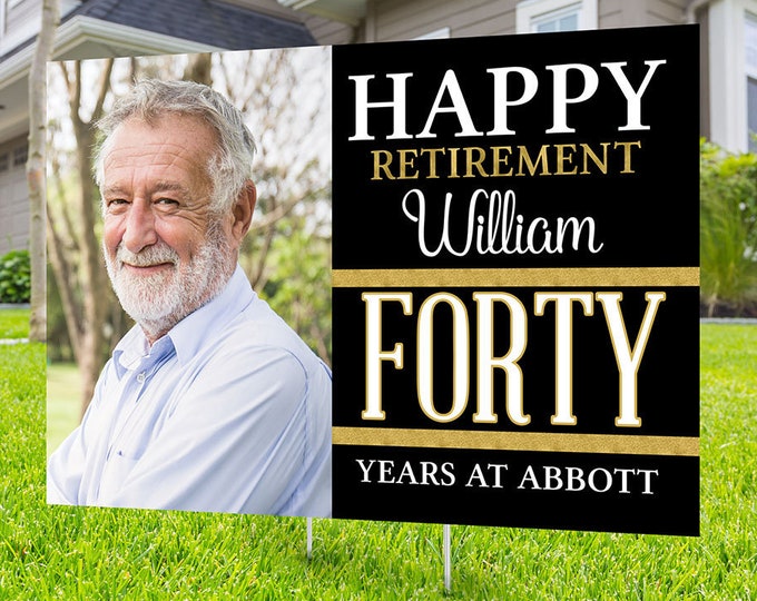 Retirement yard sign design, Digital file only, yard sign, retirement party gift, quarantine party, retirement party, sign