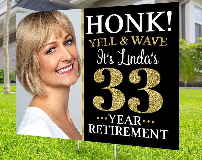 Retirement lawn sign design, Digital file only, yard sign, retirement party gift, quarantine party, retirement party, sign