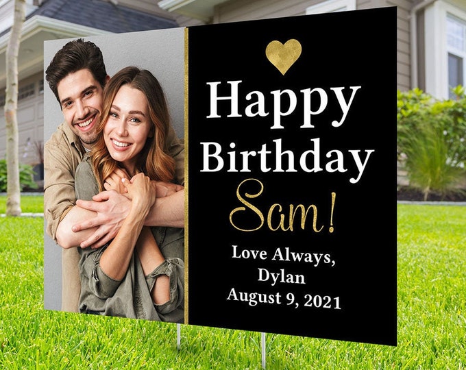 Happy birthday Yard Sign design, Digital file only, Honk outdoor sign, Anniversary sign , Birthday Yard Sign, Happy Birthday Sign,